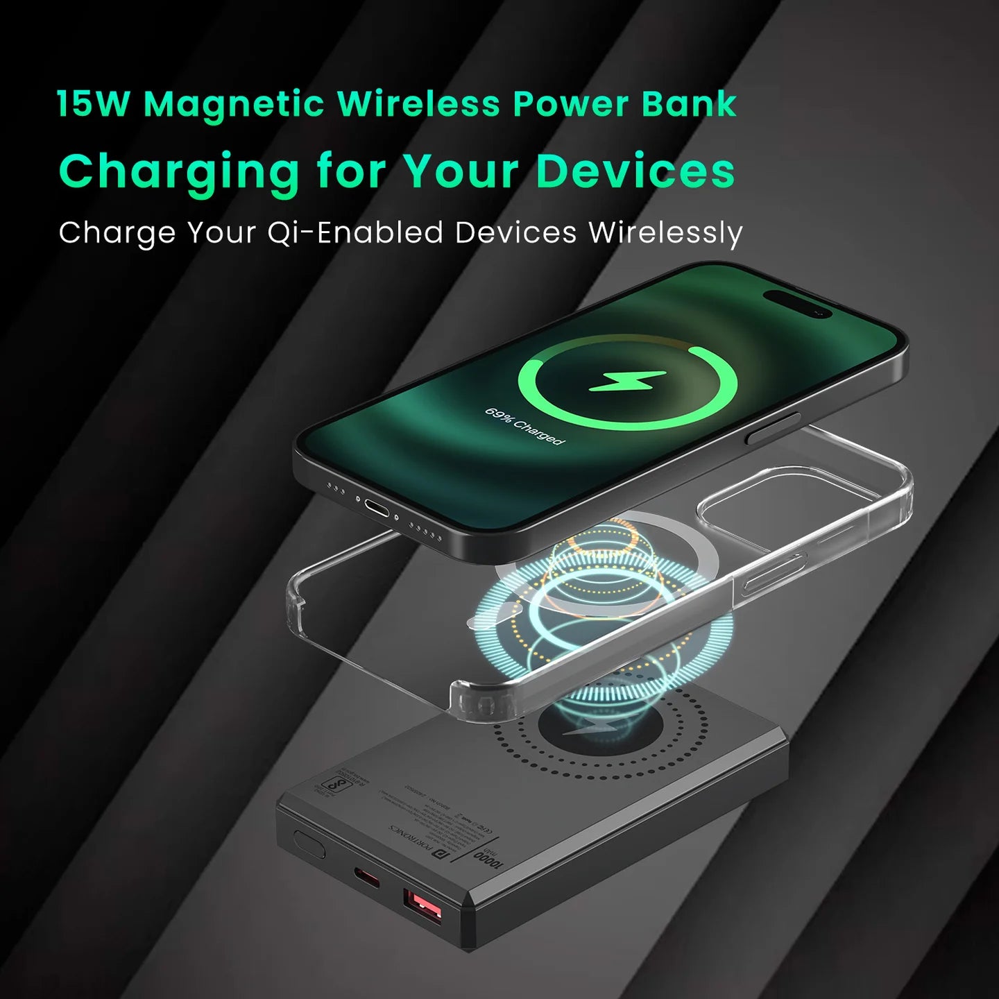Portronics Luxcell Magclick 10K