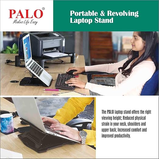 Palo Revolving Laptop Stand with Mobile Stand