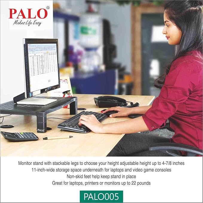 Palo Height Adjustable Monitor Riser/Printer Stand