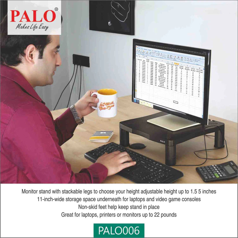 Palo Height Adjustable Monitor Riser/Printer Stand