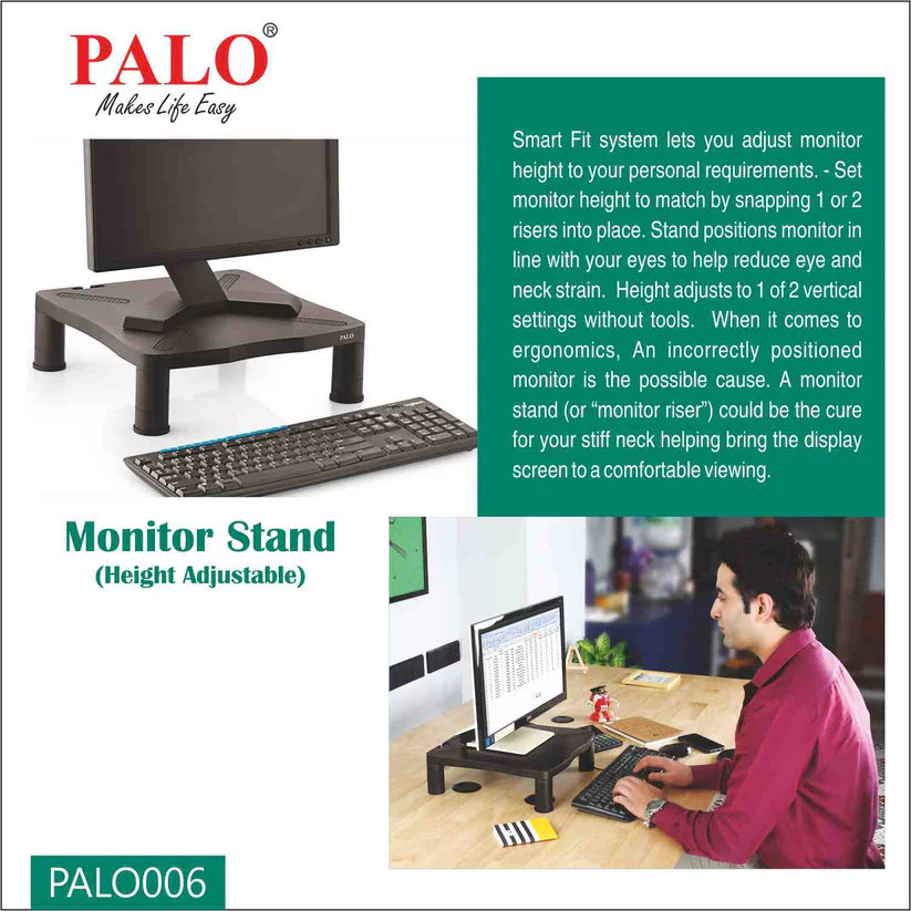 Palo Height Adjustable Monitor Riser/Printer Stand