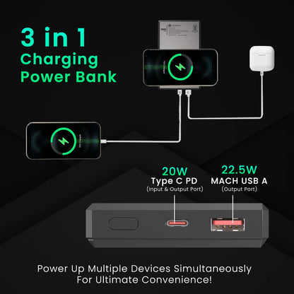 Portronics Luxcell Magclick 10K