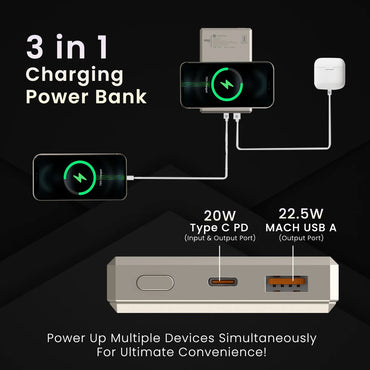 Portronics Luxcell Magclick 10K