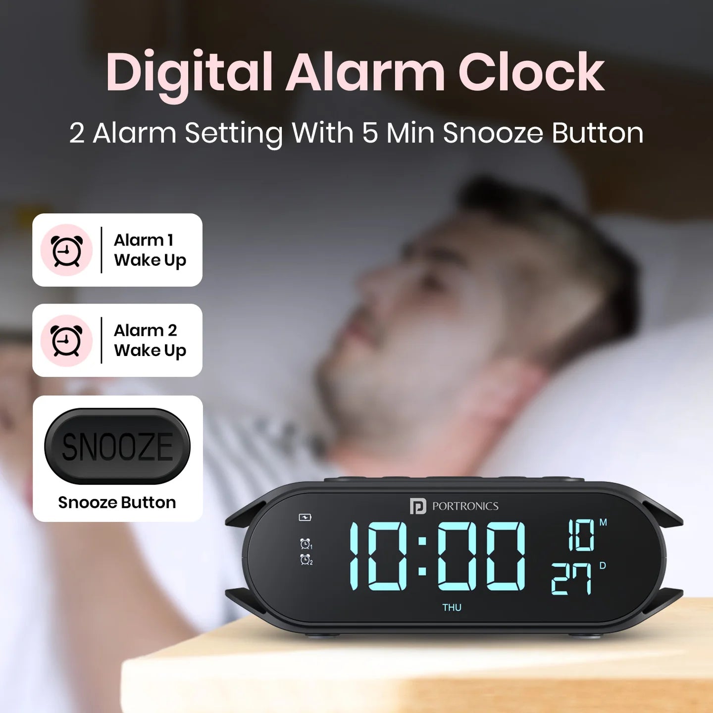 Portronics Volt clock Charger