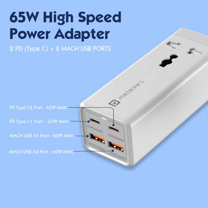 Portronics Adapto Volt 65